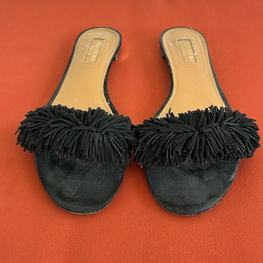 * AQUAZZURA Suede Wild Thing Slide Flats - Picture 5 of 8